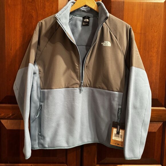 NWT The North Face Women's Glacier Heavyweight 1/2 Zip Fleece Blue Gray Size L - Picture 6 of 16